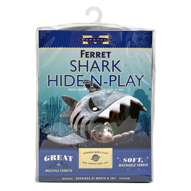 Marshall Ferret Shark Hide-N-Play - A Fun Place to Burrow and Snuggle