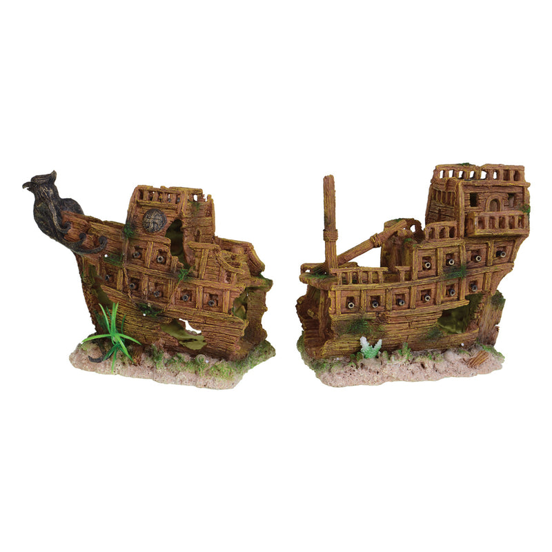 Medieval Battleship (2 Piece) - Medium Aquarium Ornament