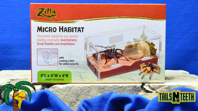 Zilla Micro Habitat - Small Terrestrial - 8"L x 4"W x 4"H ~ For Ground Dwellers