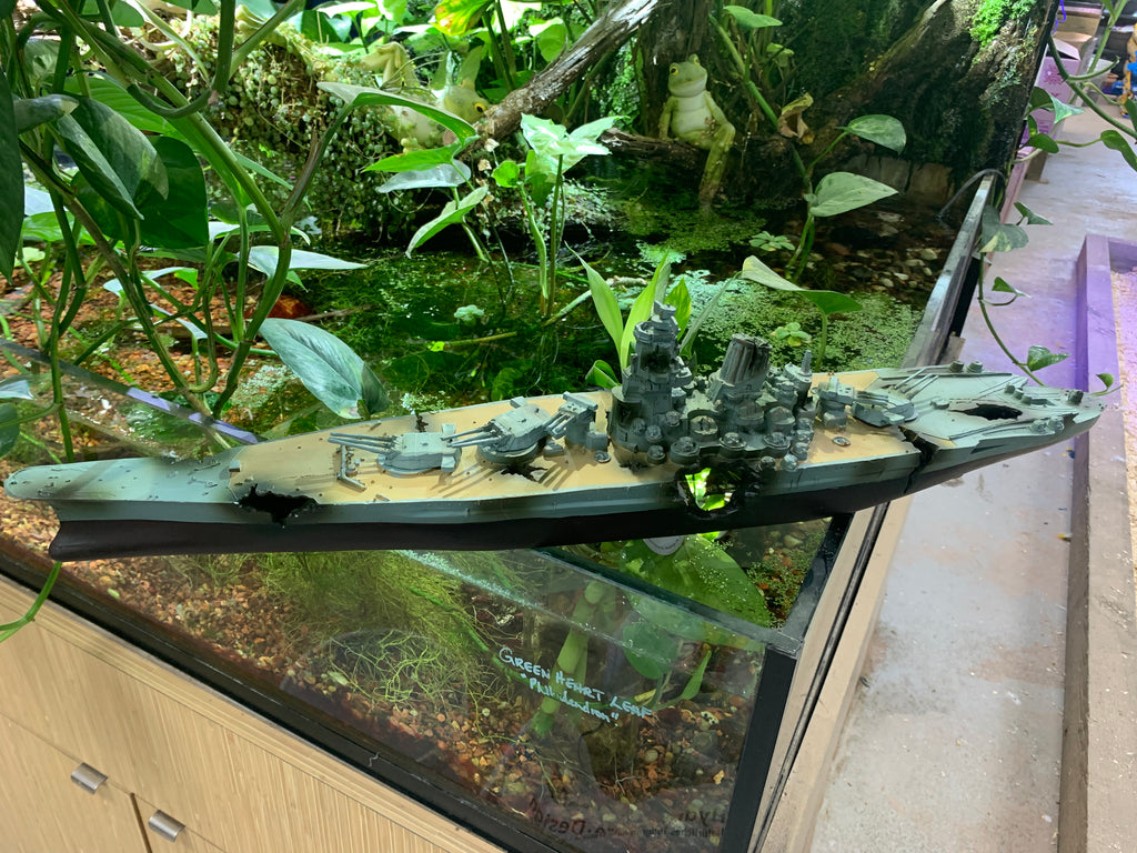 Battleship aquarium ornament shop