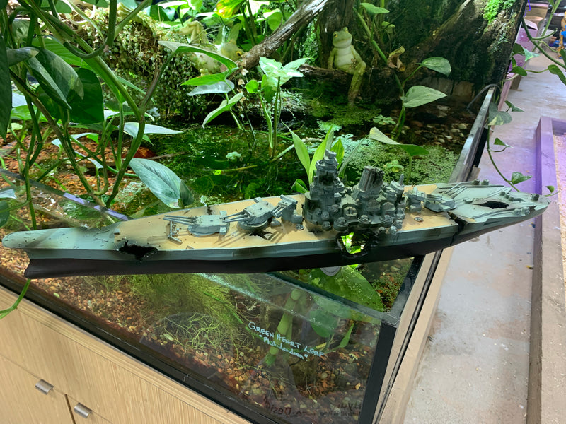 Battleship aquarium decoration discount