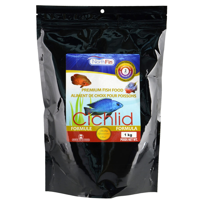 NorthFin Cichlid Formula 1kg 2mm Pellet ~ Premium Fish Food - Made in Canada