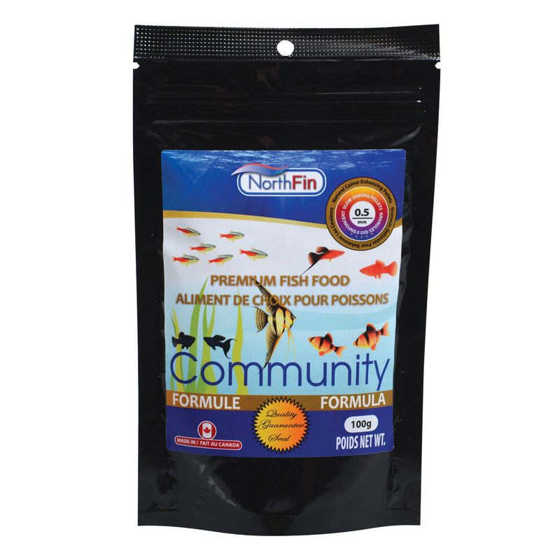 NorthFin Community - 0.5mm Pellet 100g - Premium Fish Food - Made in Canada