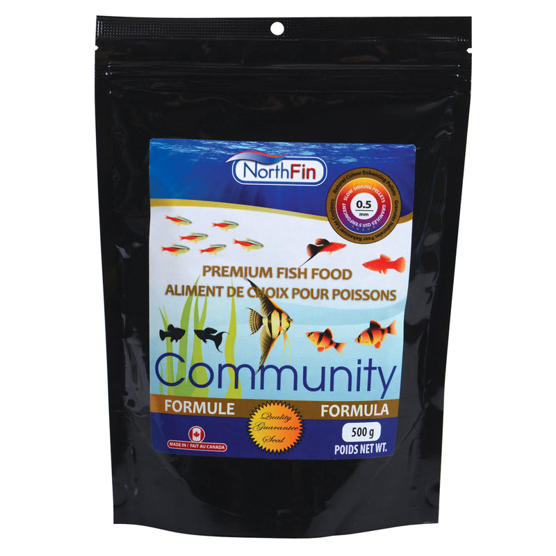 NorthFin Community - 0.5mm Pellet 500g - Premium Fish Food - Made in Canada