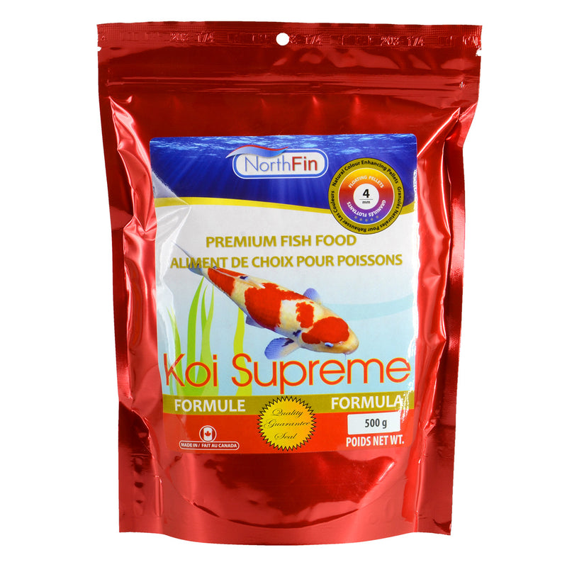 NorthFin Koi Supreme - 4mm Pellet 500g - Premium Fish Food - Made in Canada