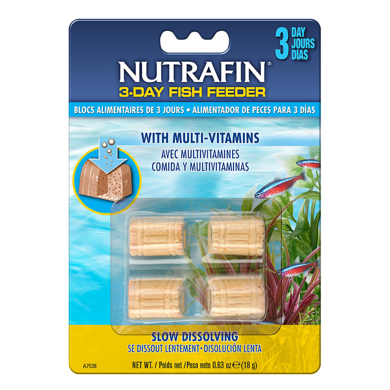 Nutrifin Basix 3-Day Feeding Block - 25g (4 Blocks) - Time Release Food Block w/ Vitamins