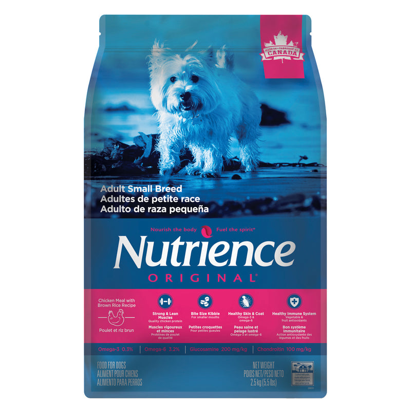 Nutrience Original Adult Small Breed - Chicken Meal with Brown Rice Recipe - 2.5 kg (5.5 lbs))