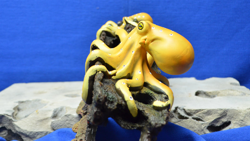 Octopus Sunken Ship Aquarium Ornament - 16"L x 5"H x 6.5"W ~ Poly Resin