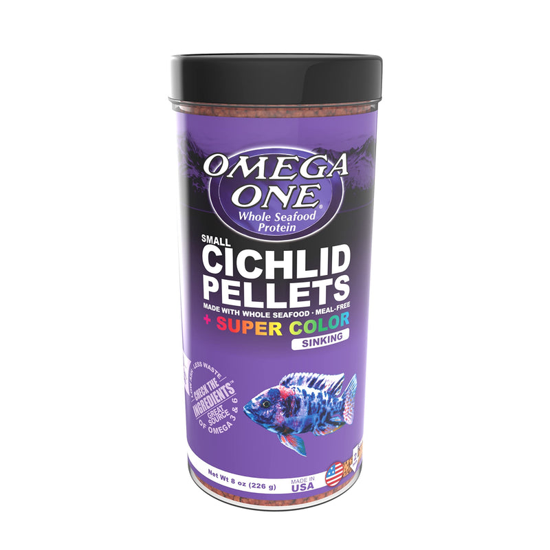 Omega One Cichlid Pellets 2mm - 226g (8 oz) - Super Colour Sinking