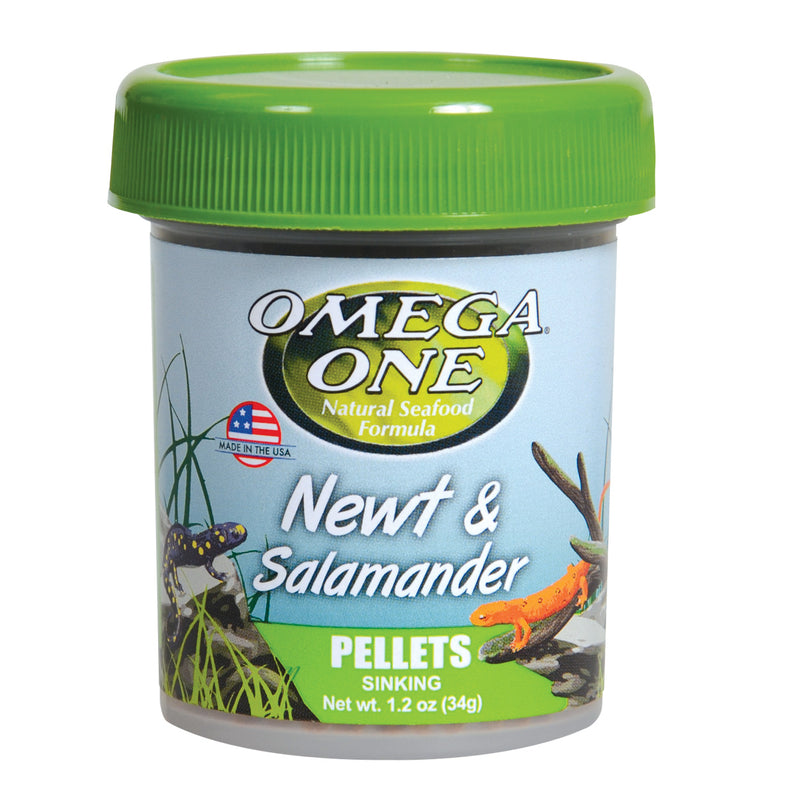 Omega One Newt & Salamander PELLETS - 34g (1.2oz) - Sinking