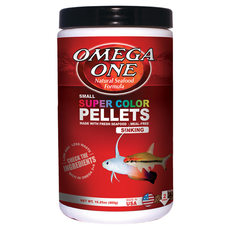 Omega One Super Colour Pellets - 2mm Sinking - 460g (16.25oz)