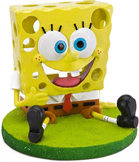 PENN-PLAX SPONGEBOB SQUAREPANTS™ SPONGEBOB WITH SWIM HOLE 5" AQUARIUM ORNAMENT