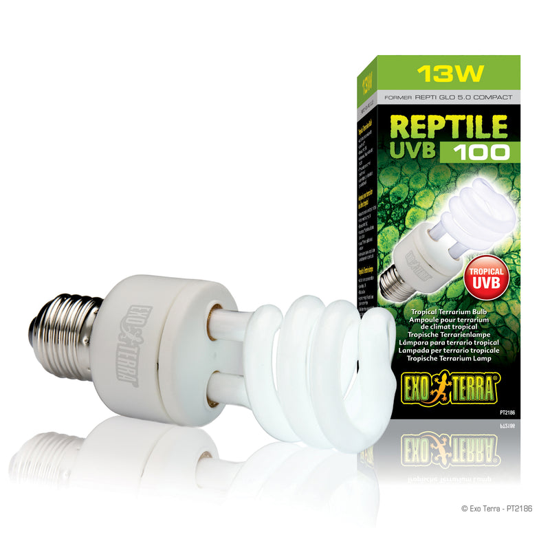 Exo Terra Reptile UVB100 - 13 W - Optimal levels of UVB