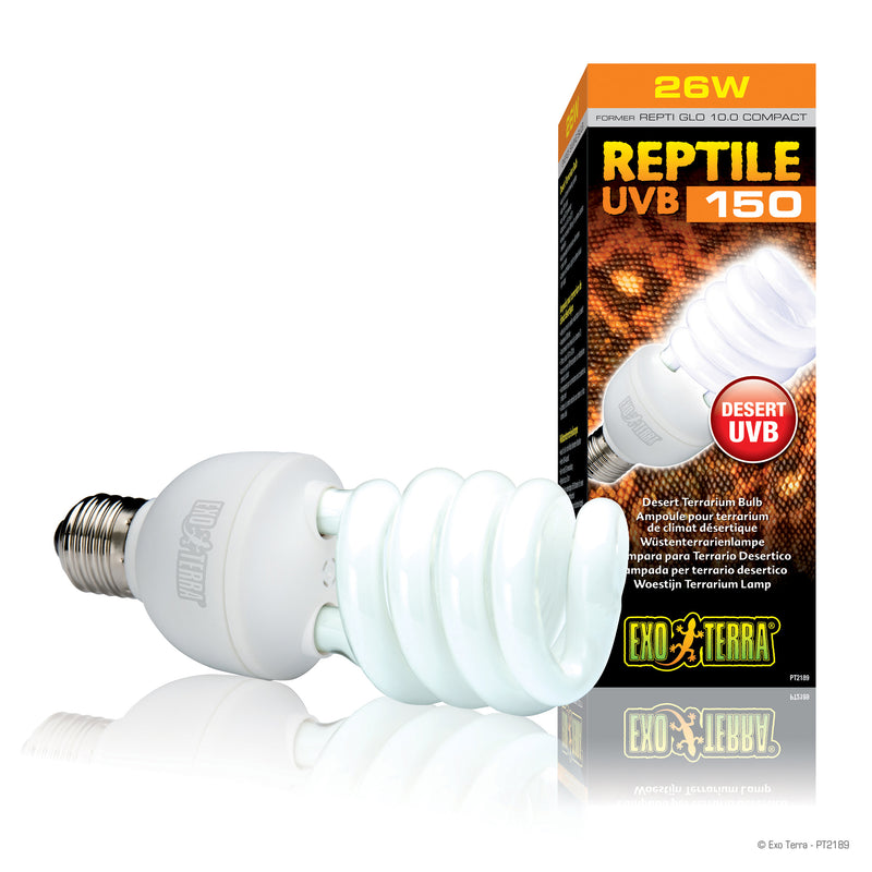 Exo Terra Reptile UVB150 - 26 W - Optimal levels of UVB