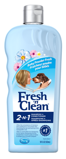 Petag Fresh 'n Clean 2-N-1 Conditioning Shampoo - Baby Powder Scent - 18 oz
