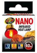 Zoo Med Nano Infrared Heat Lamp 40w - 24hr Heat Source for Nano Terrariums
