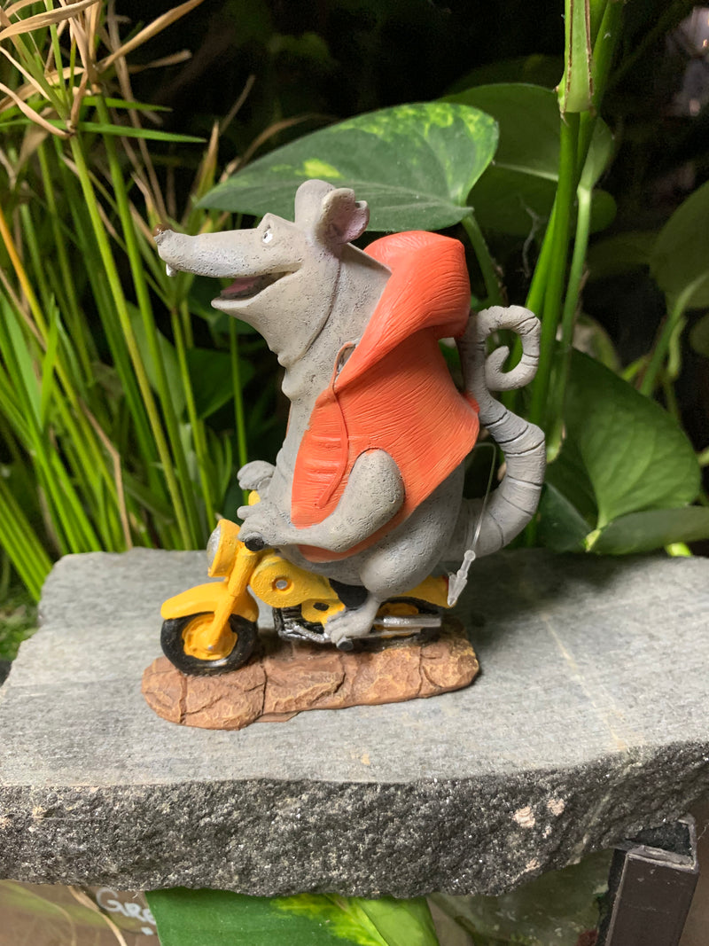 Rat on Harley like Bike Aquarium Ornament