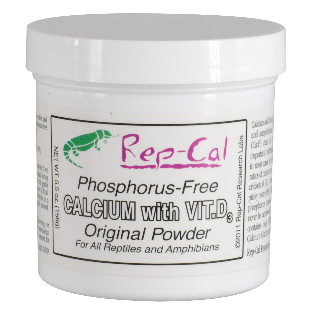 Rep-Cal Calcium with Vitamin D3 - 5.5 oz - Phosphorous Free - Original