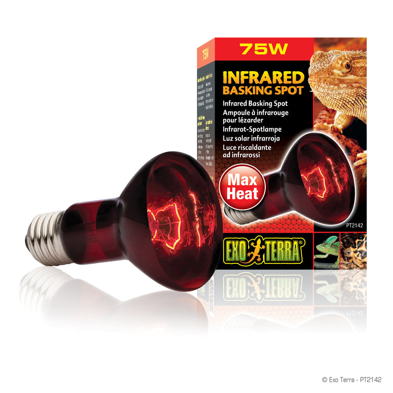 Exo Terra Infrared Basking Spot - R20 / 75W - Emits infrared heat waves