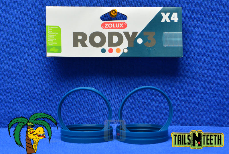 Zolux RODY-3 Connection Rings for Rody-3 InterConnecting Cages - 4 Pack - BLUE