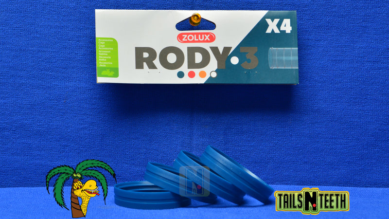 Zolux RODY-3 Connection Rings for Rody-3 InterConnecting Cages - 4 Pack - BLUE