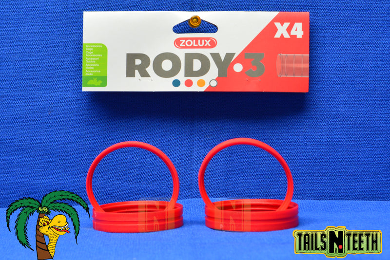 Zolux RODY-3 Connection Rings for Rody-3 InterConnecting Cages - 4 Pack - RED