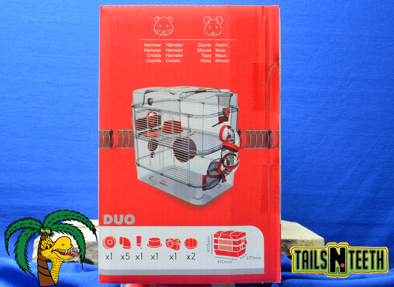 Zolux RODY-3 DUO Cage for Hamsters Gerbils Mice - RED - InterConnecting Cages