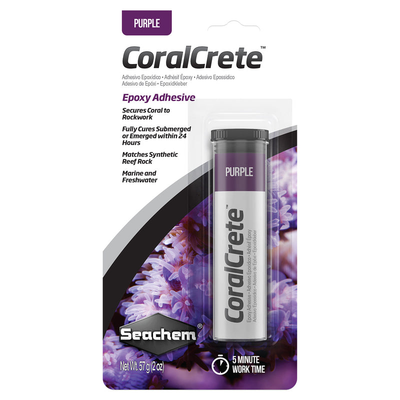 SEACHEM CoralCrete Epoxy Adhesive - Purple - 57 g