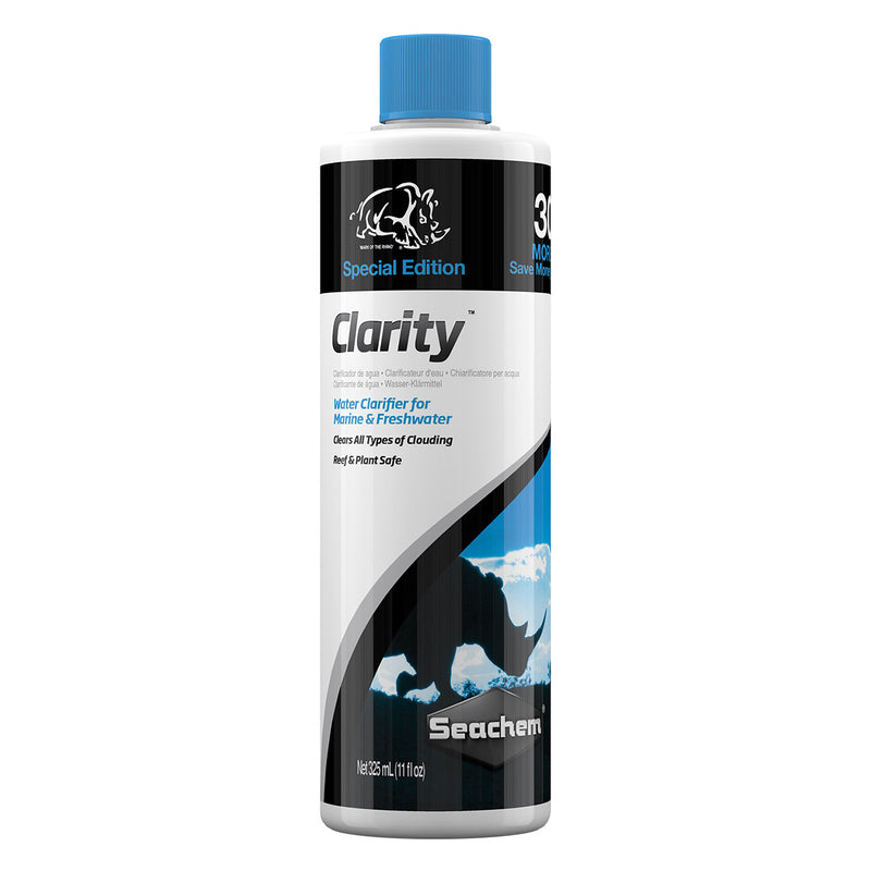 Seachem Clarity - Water Clarifier for Freshwater or Marine 325ml - SPECIAL EDITION Bonus!