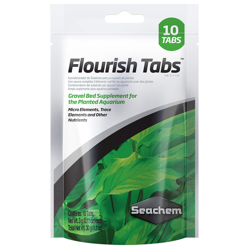 Seachem Flourish Tabs - 10 Tablets - Gravel Bed Supplement for Planted Aquariums