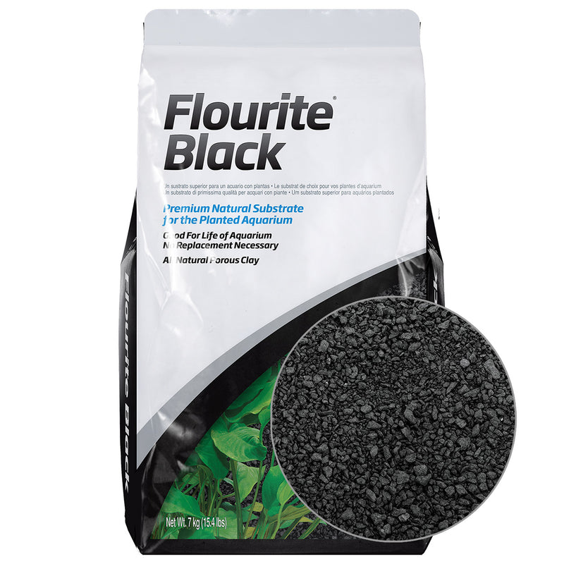 Seachem Flourite Black - 7 kg - Premium Natural Aquarium Substrate for Planted Tanks