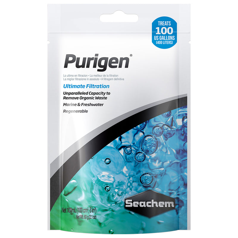 Seachem Purigen - Ultimate Filtration - 100ml ~ Treats 100 Gallons ~ Regenerable