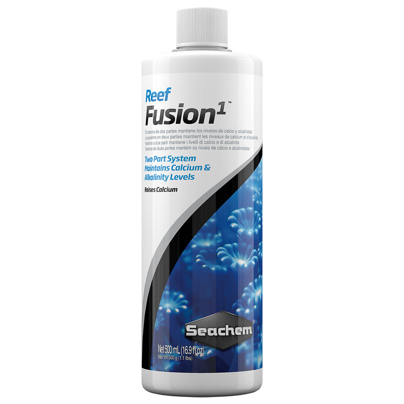 Seachem Reef Fusion 1 (Part 1) - 500ml ~ Two Part System ~ Raises Calcium