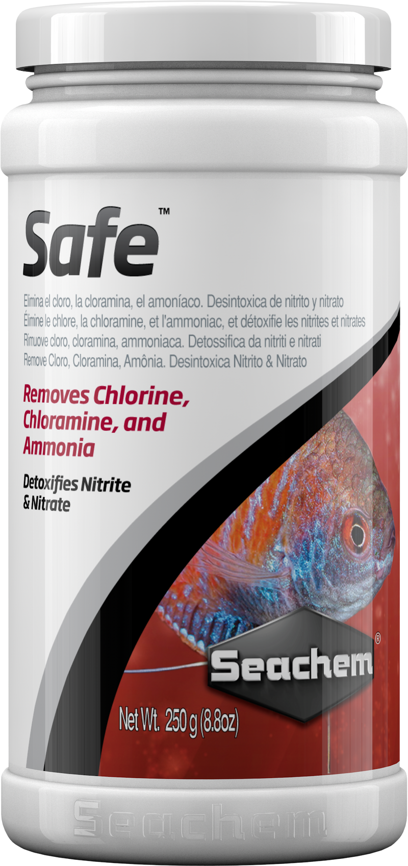 Seachem Safe 250g - Removes Chlorine, Chloramine, and Ammonia