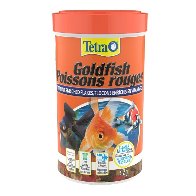 Tetra Goldfish Flakes - 62g (2.2 oz.) - Clean & Clear Water Formula