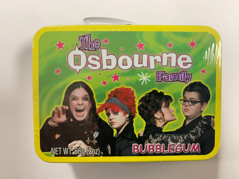The Ozzy Osbourne Family Vintage Mini Collectible Lunchbox Tin with Gum (Green & Yellow)