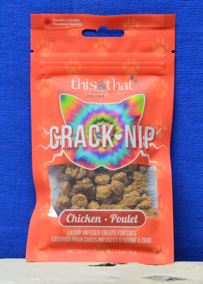 CRACK NIP by This & That Feline - Catnip Infused Treat for Cats - Chicken - 43g