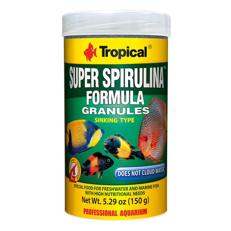 Tropical Super Spirulina Formula Sinking Granules 150g - 48% Protein (Min)