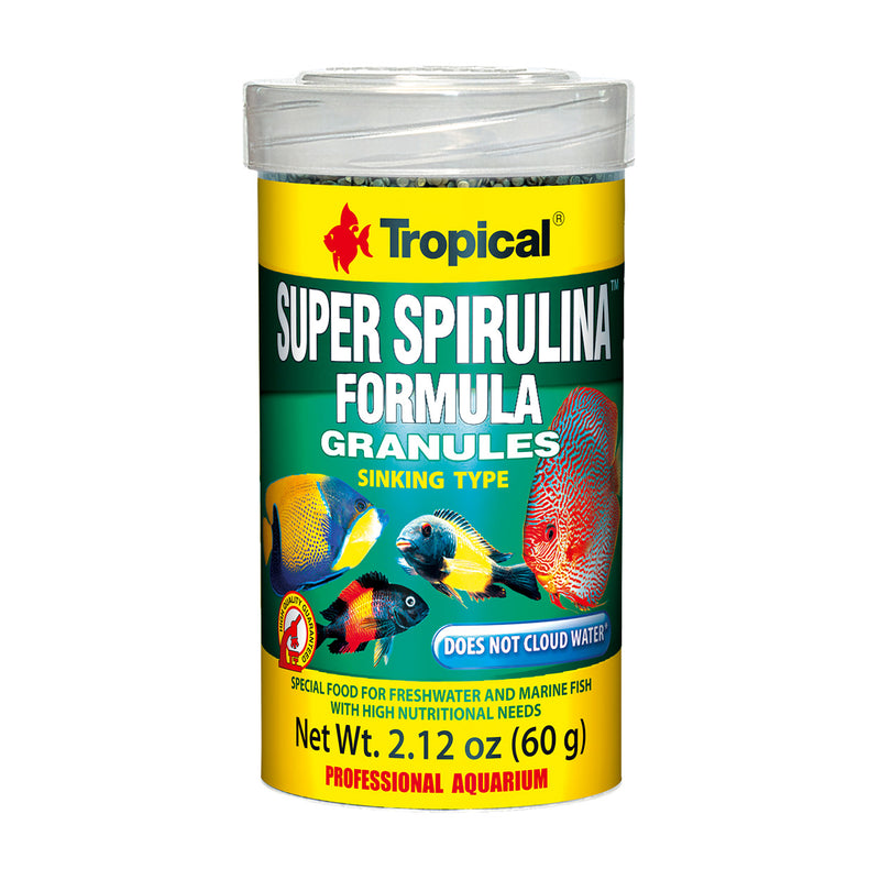 Tropical Super Spirulina Formula Sinking Granules 60g - 48% Protein (Min)