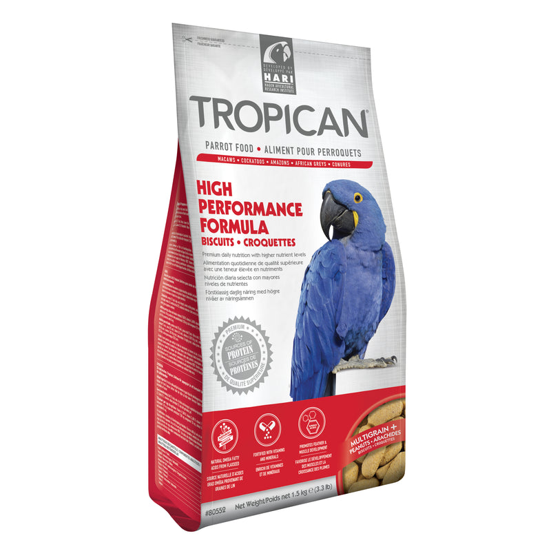 Tropican High Performance Biscuits for Parrots - 1.5 kg (3.3 lb) Made In Canada