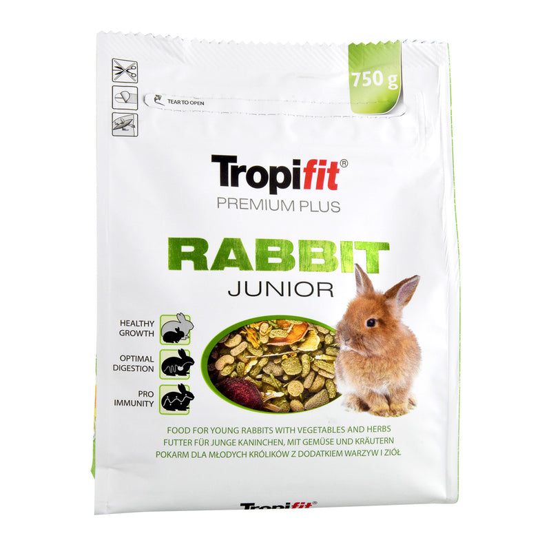 TropiFit Premium Plus Rabbit Junior Food 750g ~ Premium Rabbit Food ~ Veggie/Herbs