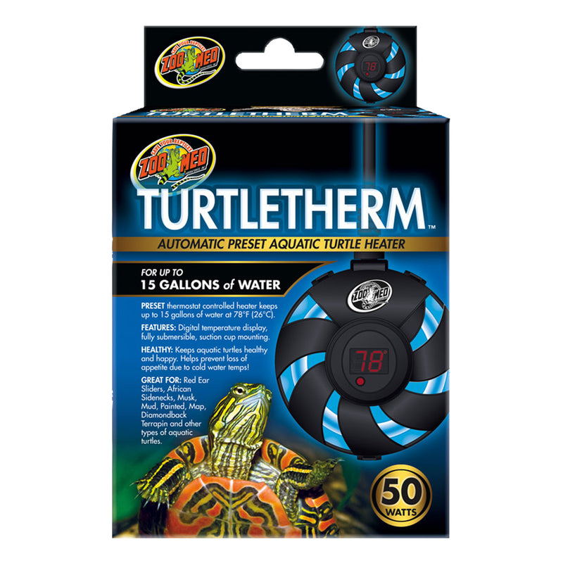 ZOO MED TurtleTherm Automatic Preset Aquatic Turtle Heater 50 Watt