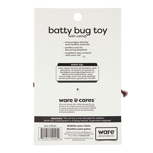 WARE BATTY BUG CAT TOY