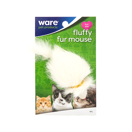 WARE FLUFFY FUR MOUSE CAT TOY