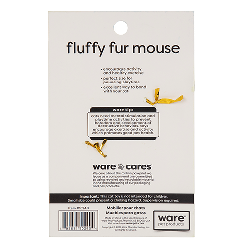 WARE FLUFFY FUR MOUSE CAT TOY