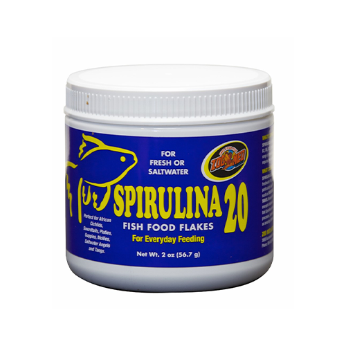 ZOO MED™ SPIRULINA 20 FISH FOOD FLAKES 2 OZ