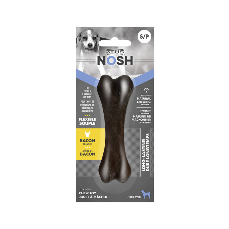 Zeus NOSH FLEXIBLE Chew Bone - Bacon Flavor - Small - 11 cm (4.5 in)