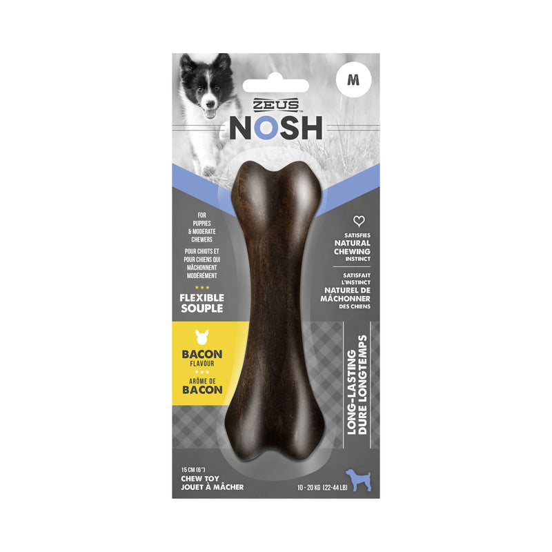 Zeus NOSH FLEXIBLE Chew Bone - Bacon Flavor - Medium - 15 cm (6 in)