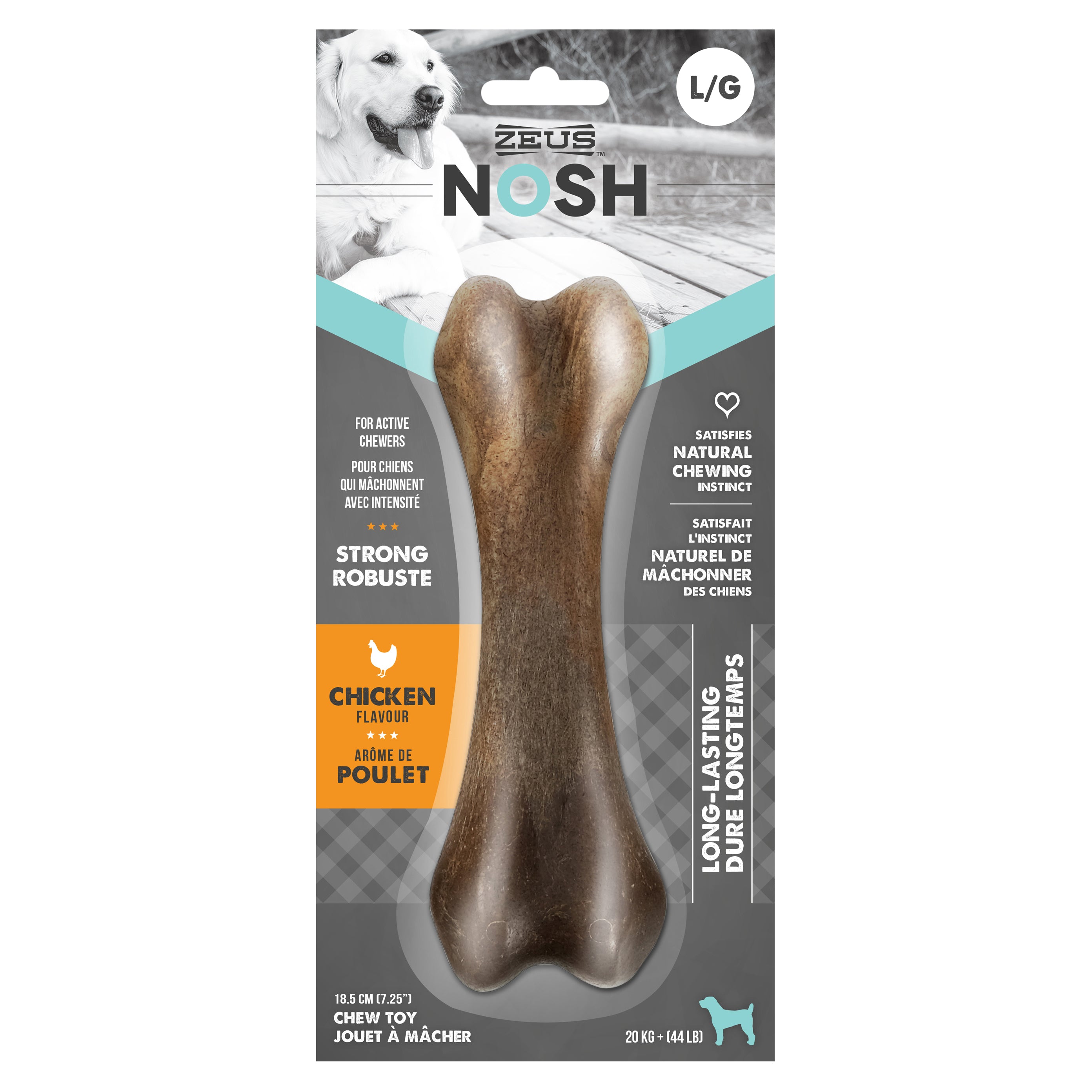 Zeus NOSH STRONG Chew Bone - Chicken Flavor - Large - 18.5 cm (7.5 in)