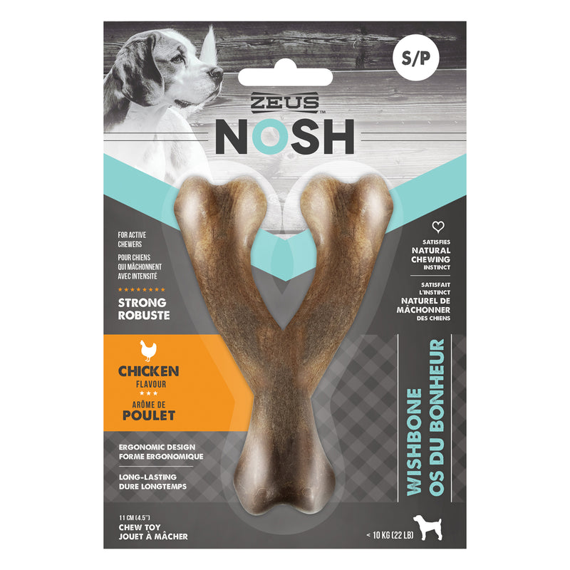 Zeus NOSH Strong Wishbone Chew Toy - Chicken Flavour - Small - 11 cm (4.5 in)